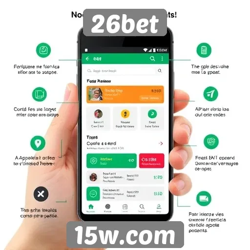 Funcionalidade do aplicativo móvel do 26bet